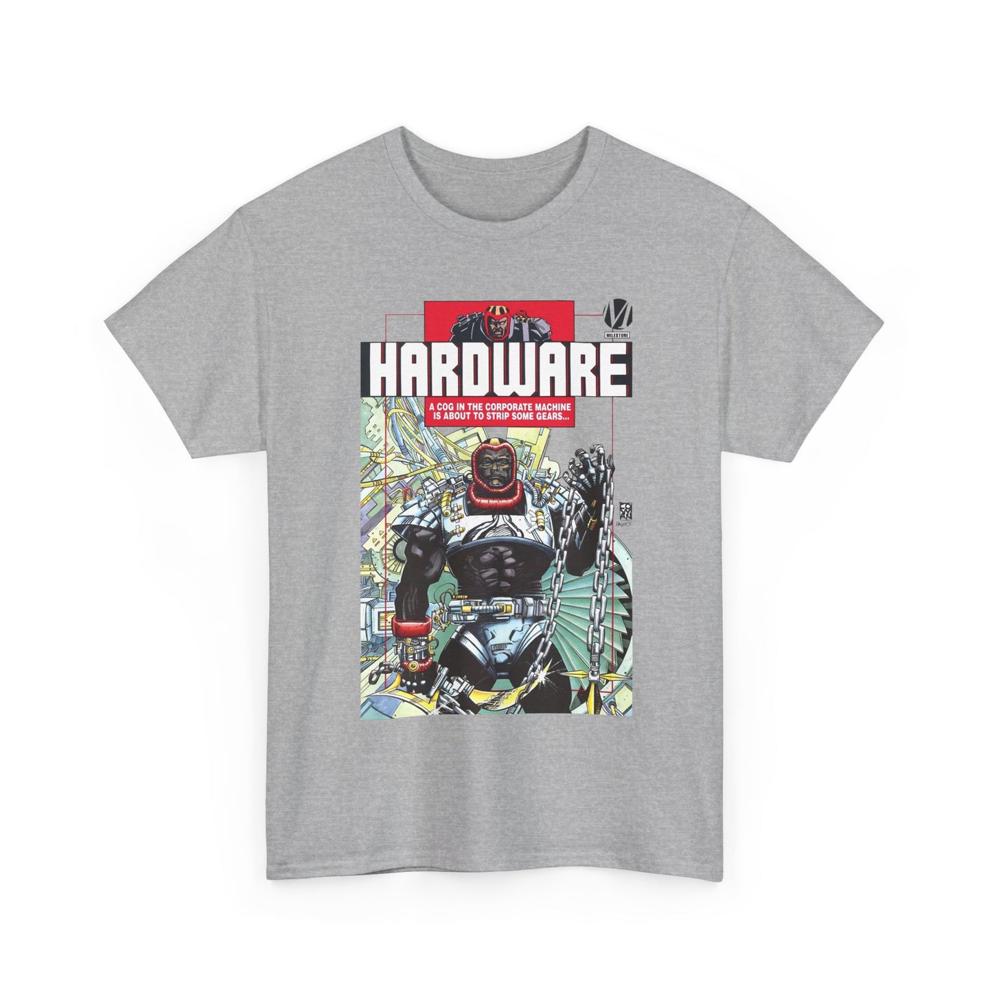 Hardware T-Shirt - Denys Cowan Art - Curtis Metcalf Vs Edwin Alva - Milestone Media - DC Comics