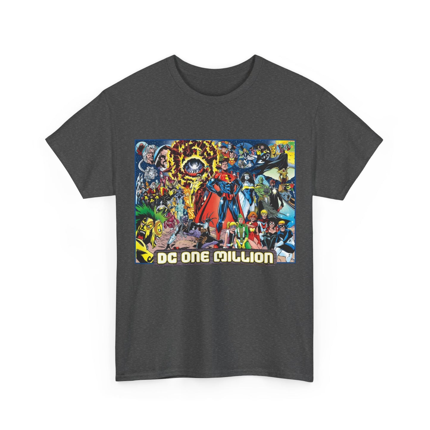 DC One Million T-Shirt - Phil Jimenez Art - Future Versions of Superman, Batman, Wonder Woman, Green Lantern, Flash - DC Comics