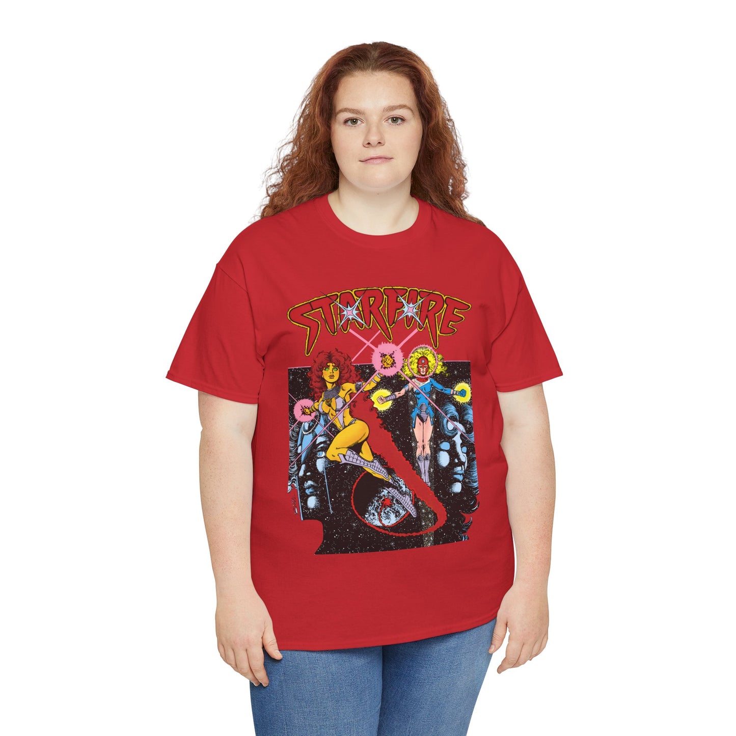 Starfire & Harbinger T-Shirt - George Perez Art - Teen Titans Spotlight #19 Cover - DC Comics