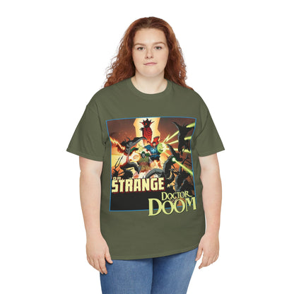 Dr Strange & Doctor Doom T-Shirt - Mike Mignola Art - Triumph & Torment - 1980s Graphic Novel Fighting Mephisto - Marvel Comics