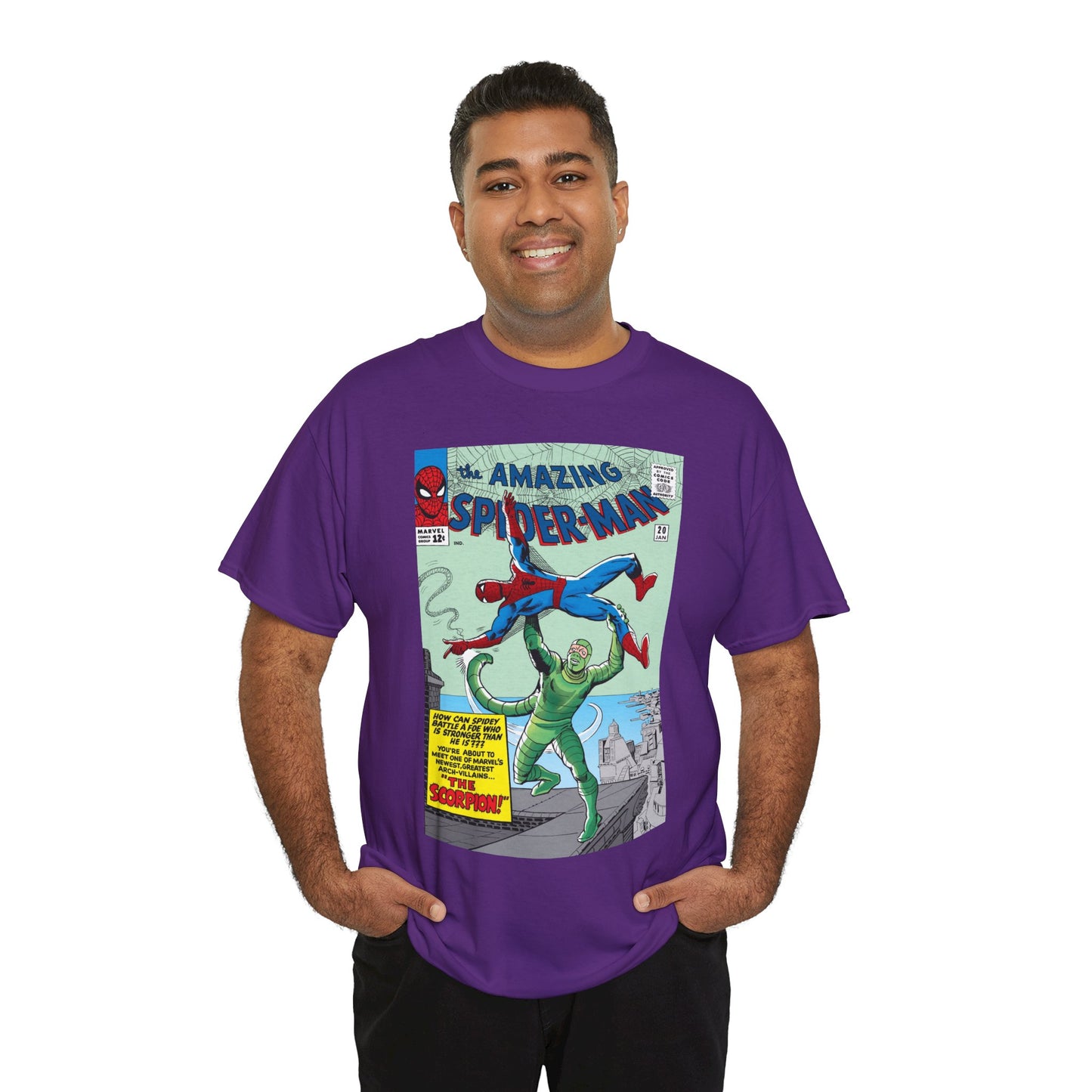 Amazing Spider-Man T-Shirt - Steve Ditko Art - Vs The Scorpion - Marvel Comics