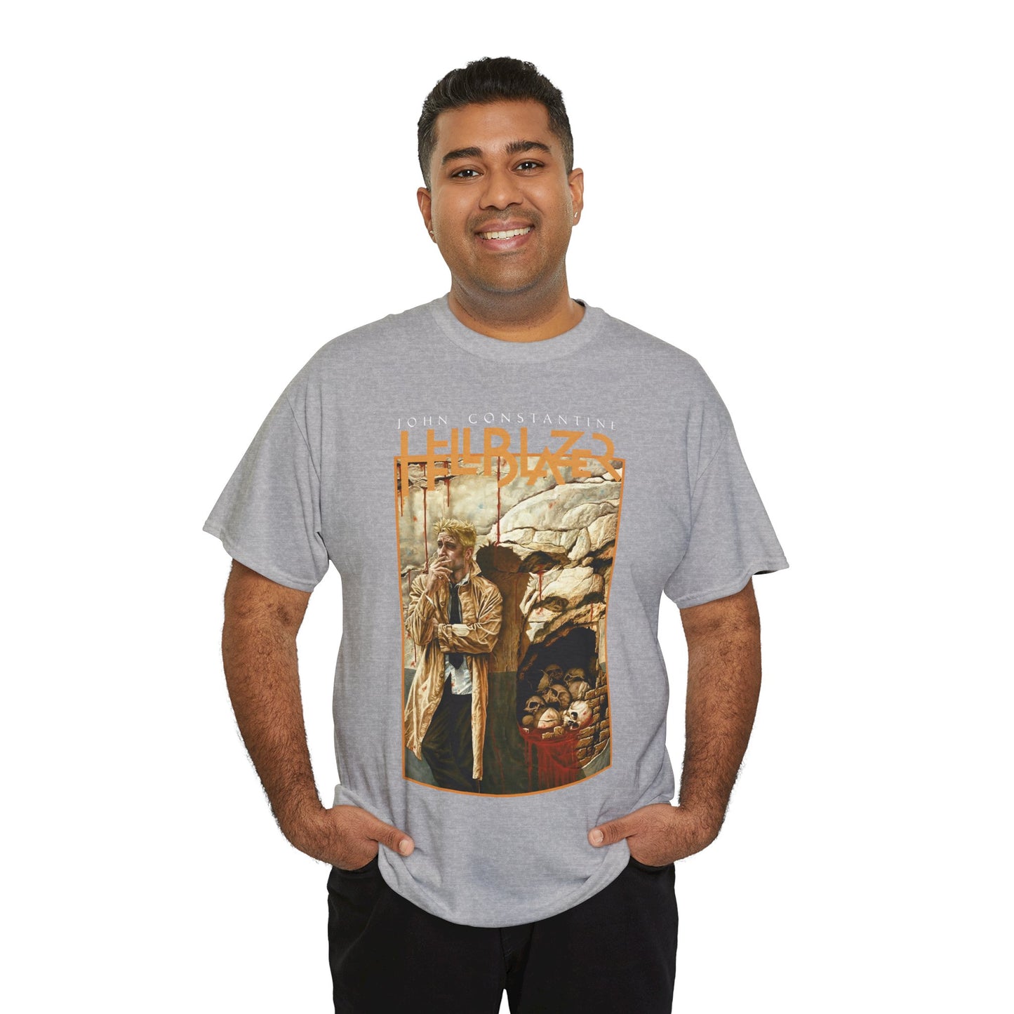 John Constantine Hellblazer T-Shirt - Lee Bermejo Art - #223 Cover - Wall Bleeding Blood - Vertigo Comics, DC Comics