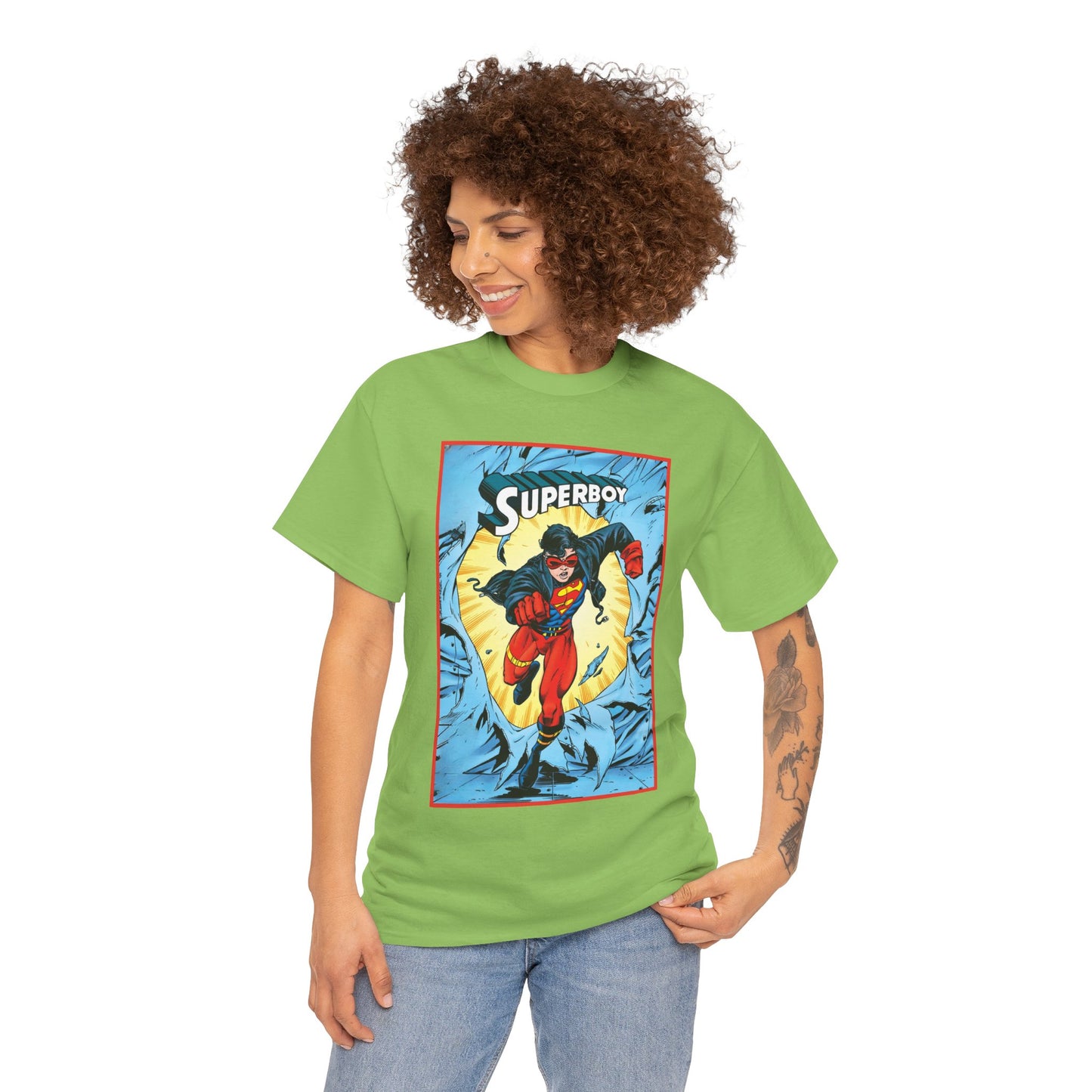 Superboy T-Shirt - Tom Grummett Art - Reign of the Supermen Storyline from the 1990s - Kon-El, Connor Kent - Superman Family - DC Comics