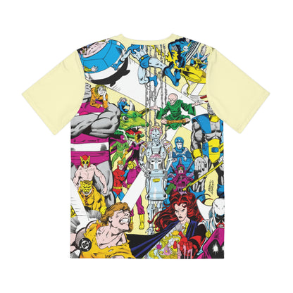 DC Comics Who's Who #3 All Over Print Tee (Polyester) - George Perez Art - Blue Devil, Black Lightning