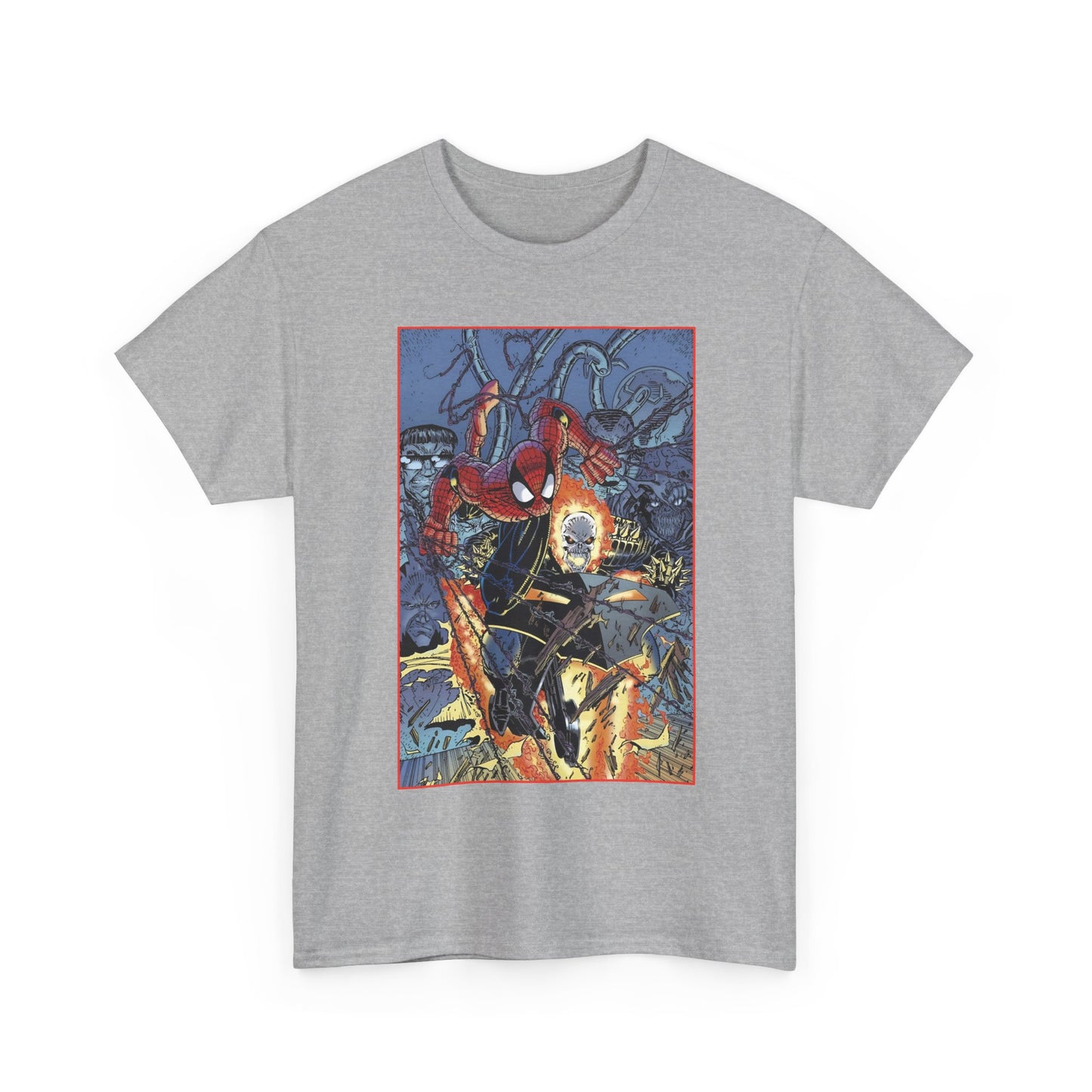 Amazing Spider-Man & Ghost Rider T-Shirt - Erik Larsen Art - Sinister Six - Marvel Comics