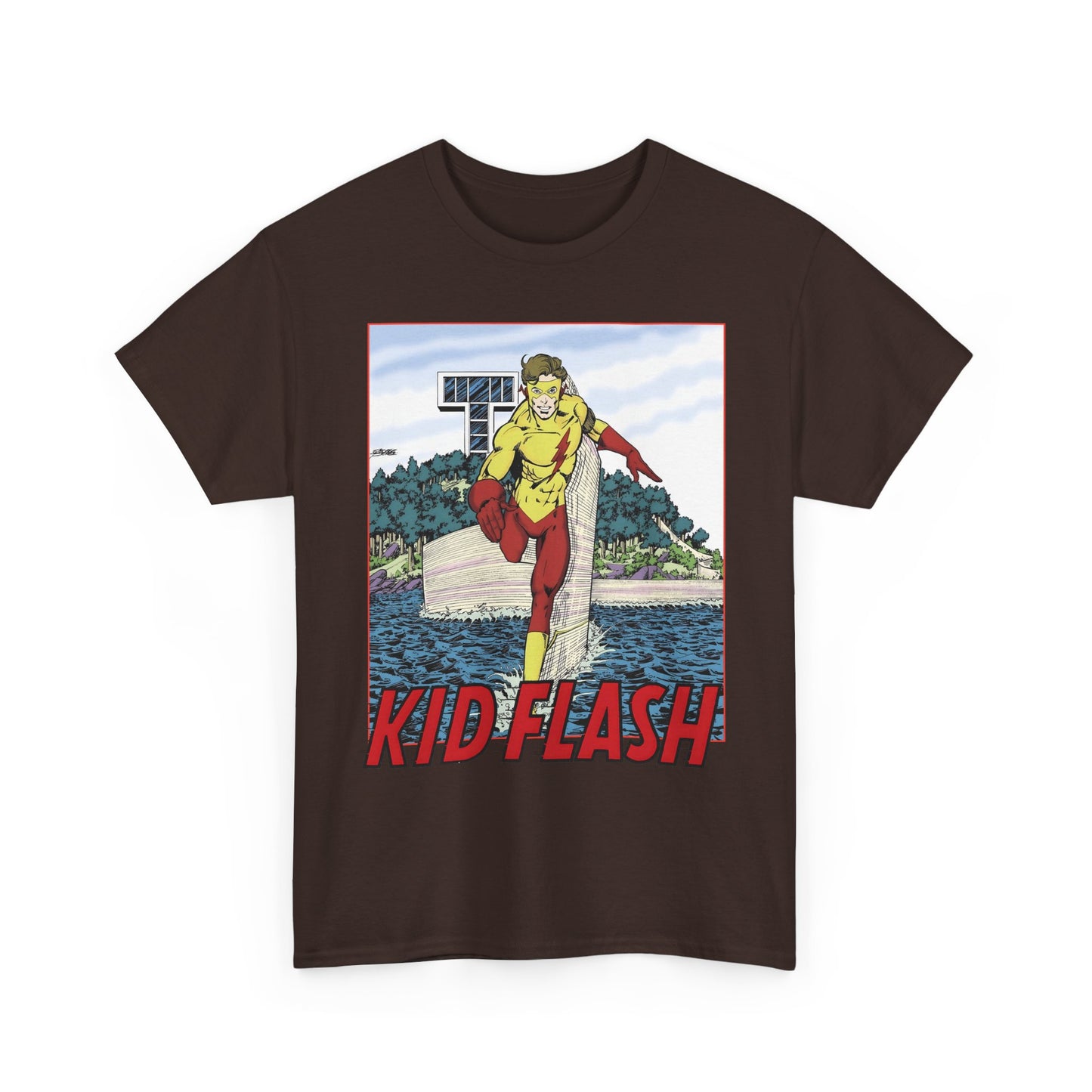Kid Flash T-Shirt - George Perez Art - Wally West - New Teen Titans Member - Titans Tower - Future Flash - DC Comics