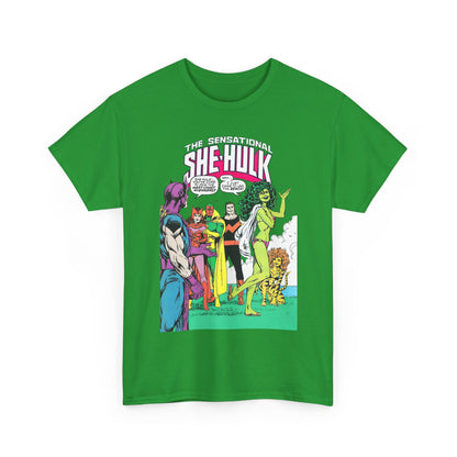 She-Hulk T-Shirt - John Byrne Art - West Coast Avengers Appearance - Hawkeye, Scarlet Witch, Wonder Man, Vision, Tigra - Marvel Comics