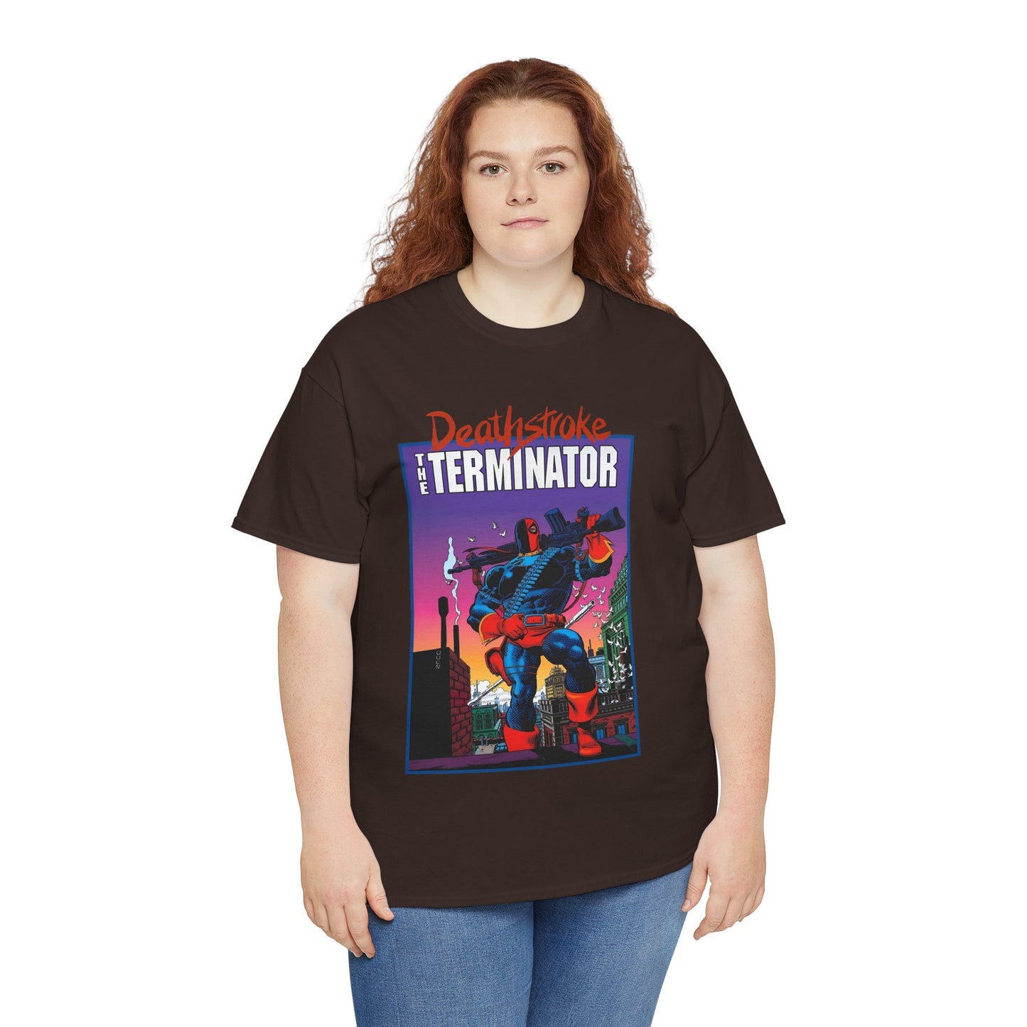 Deathstroke The Terminator T-Shirt - Mike Zeck Art - New Teen Titans Foe & Mercenary - Slade Wilson, Father of Jericho and Ravager - DC Comics - #1 Cover