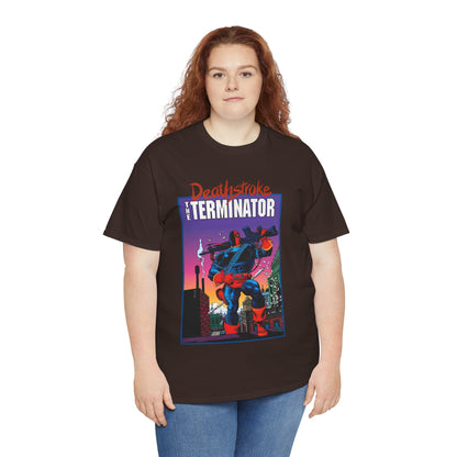 Deathstroke The Terminator T-Shirt - Mike Zeck Art - New Teen Titans Foe & Mercenary - Slade Wilson, Father of Jericho and Ravager - DC Comics - #1 Cover