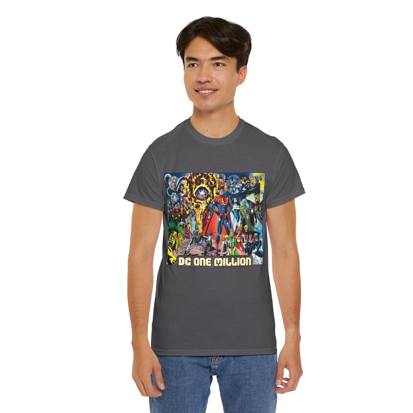 DC One Million T-Shirt - Phil Jimenez Art - Future Versions of Superman, Batman, Wonder Woman, Green Lantern, Flash - DC Comics