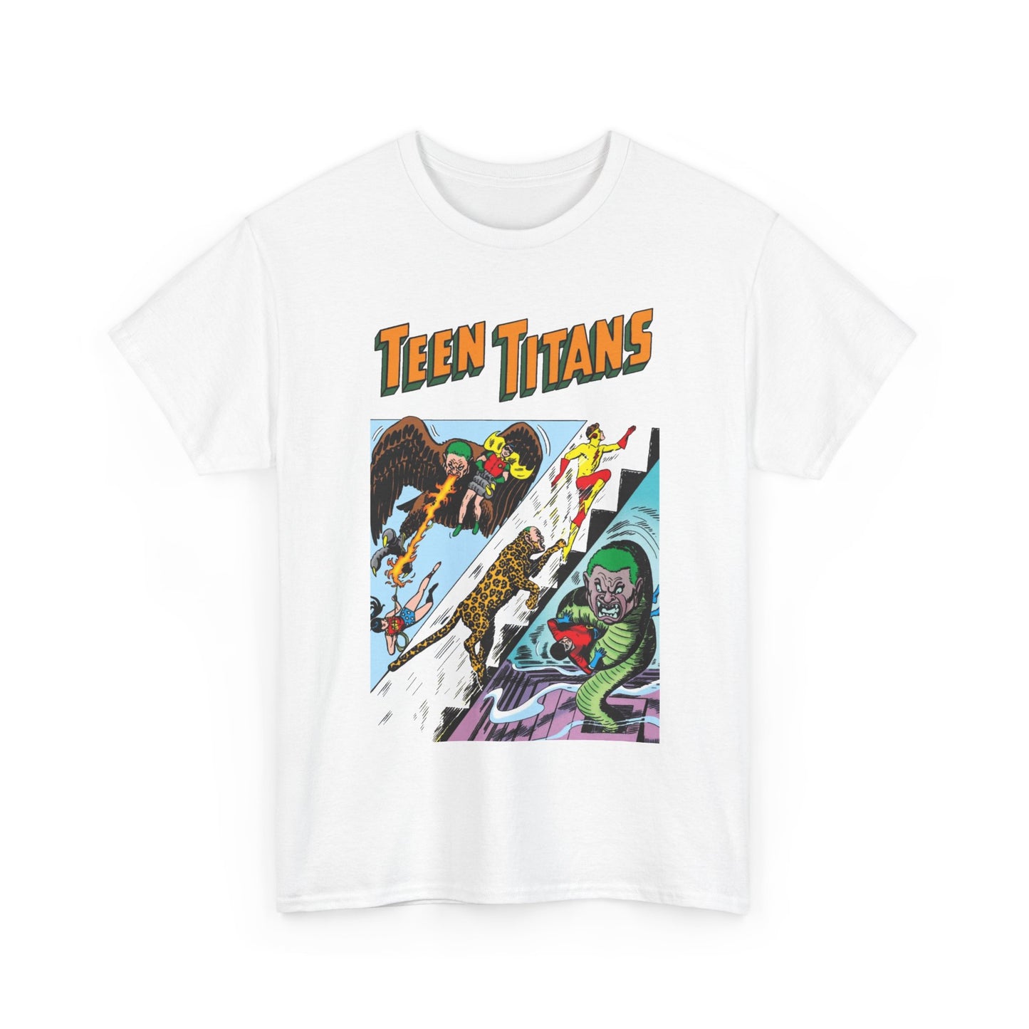 Teen Titans T-Shirt - Nick Cardy Art - #1 Cover Art - Robin, Wonder Girl, Kid Flash, Aqualad - DC Comics