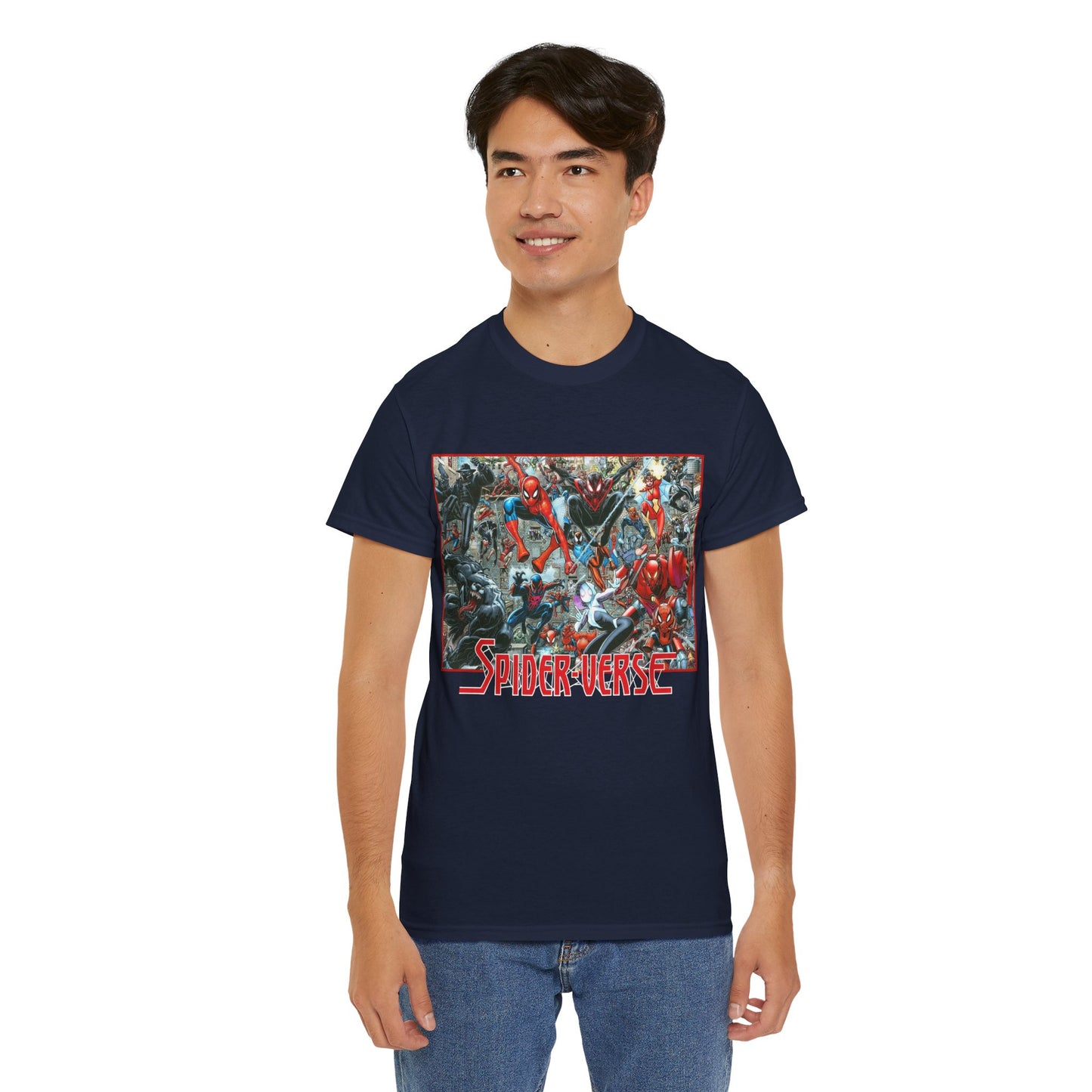 Spider-Verse T-Shirt - Arthur Adams Art - Spider-Man, Venom, Spider-Man 2099, Miles Morales, Spider-Woman - Marvel Comics