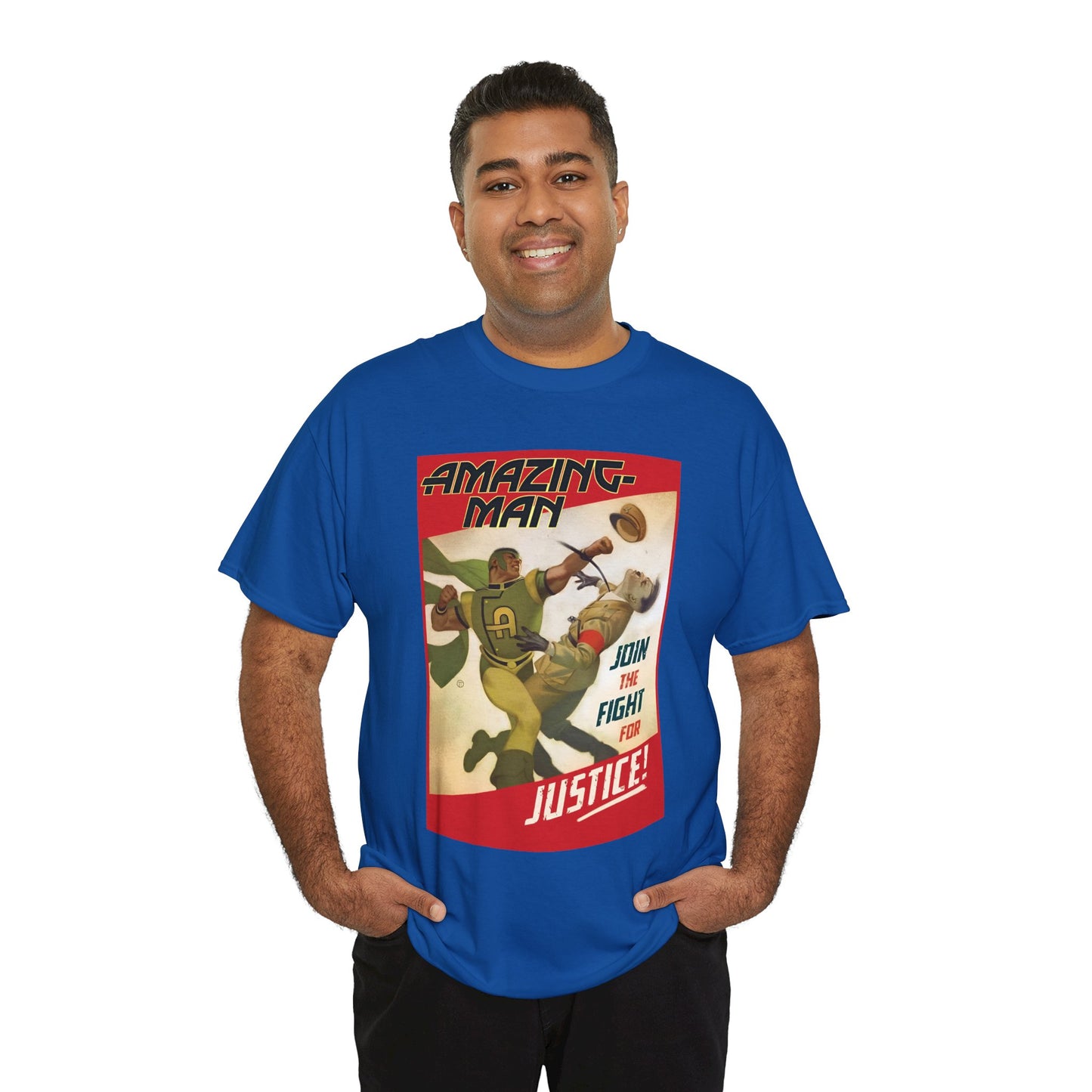 Amazing Man T-Shirt - All-Star Squadron - Join the Fight for Justice - DC Comics