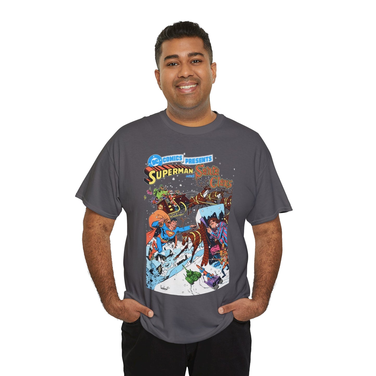 Superman & Santa Claus T-Shirt - José Luis García-López Art - DC Comics Presents #67 - Vs. Toyman