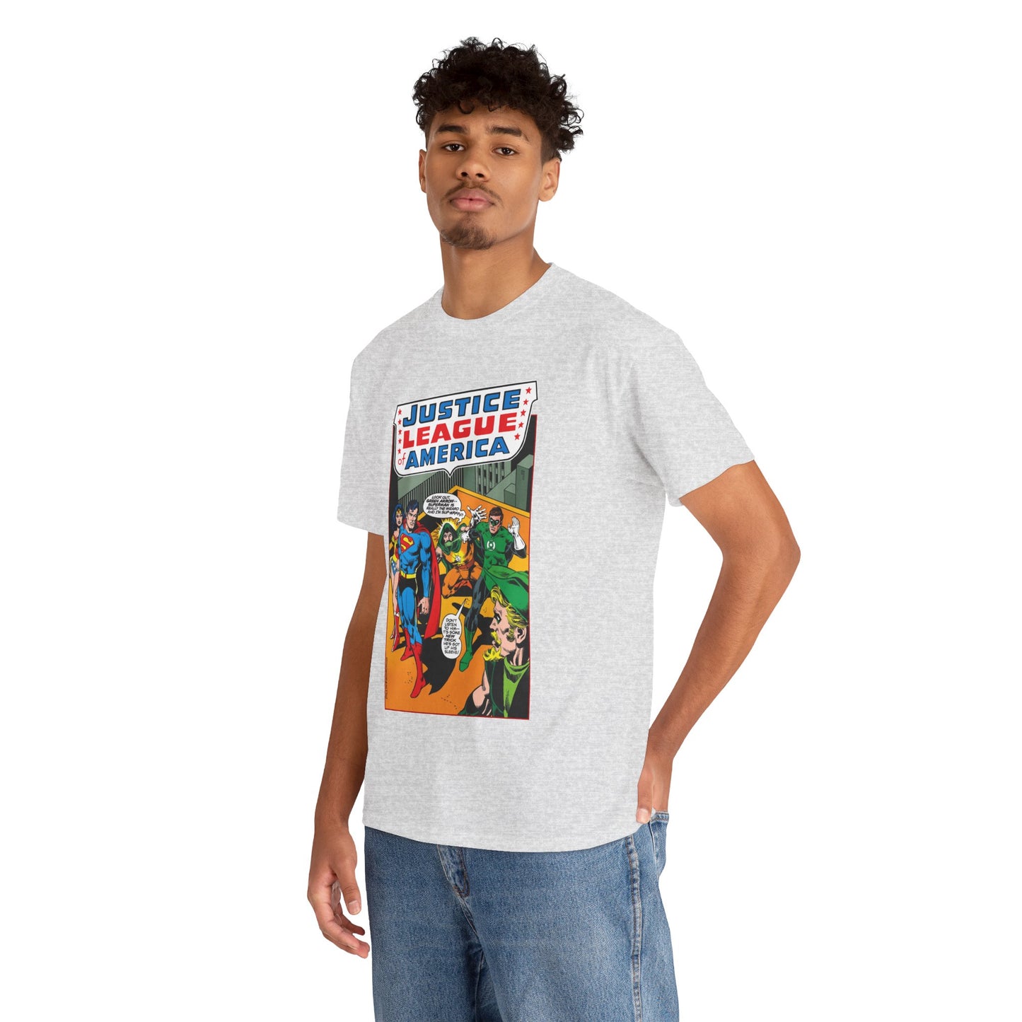 Justice League of America T-Shirt - Dick Dillin Art - Superman, Wonder Woman, Green Arrow, Green Lantern - DC Comics
