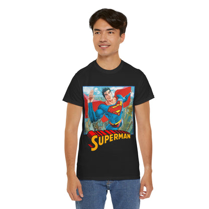 Superman T-Shirt - Guillem March Art - Variant Connecting Cover Art - Flying Over Metropolis - DC Comics All-In