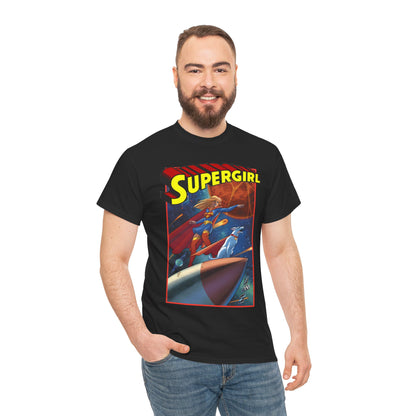 Supergirl & Krypto T-Shirt - Amanda Conner Art - Kara from Krypton - Superman's Pet Superdog - DC Comics