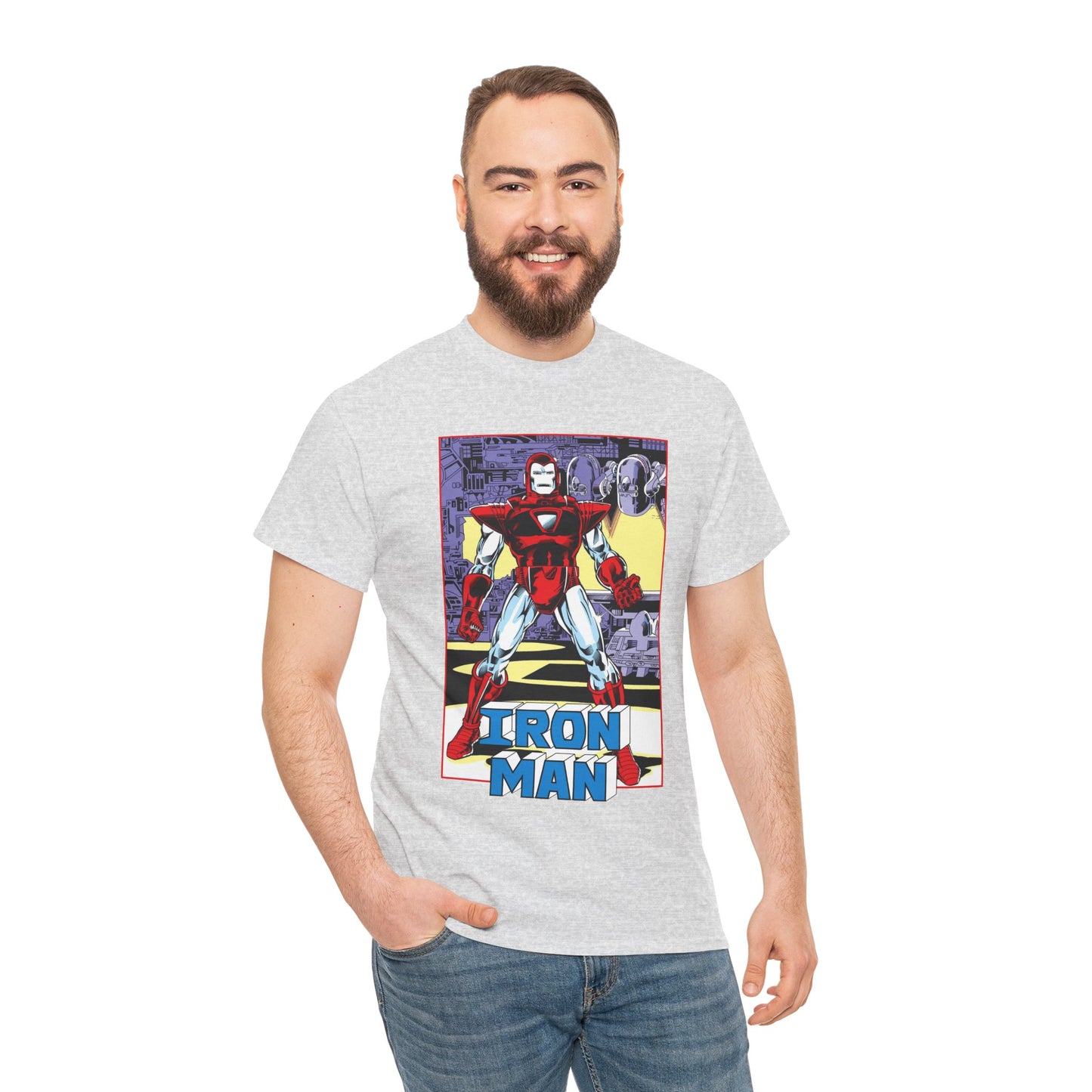 Iron Man T-Shirt - Tony Stark, Stark Industries - Silver Centurion Armor - Marvel Comics