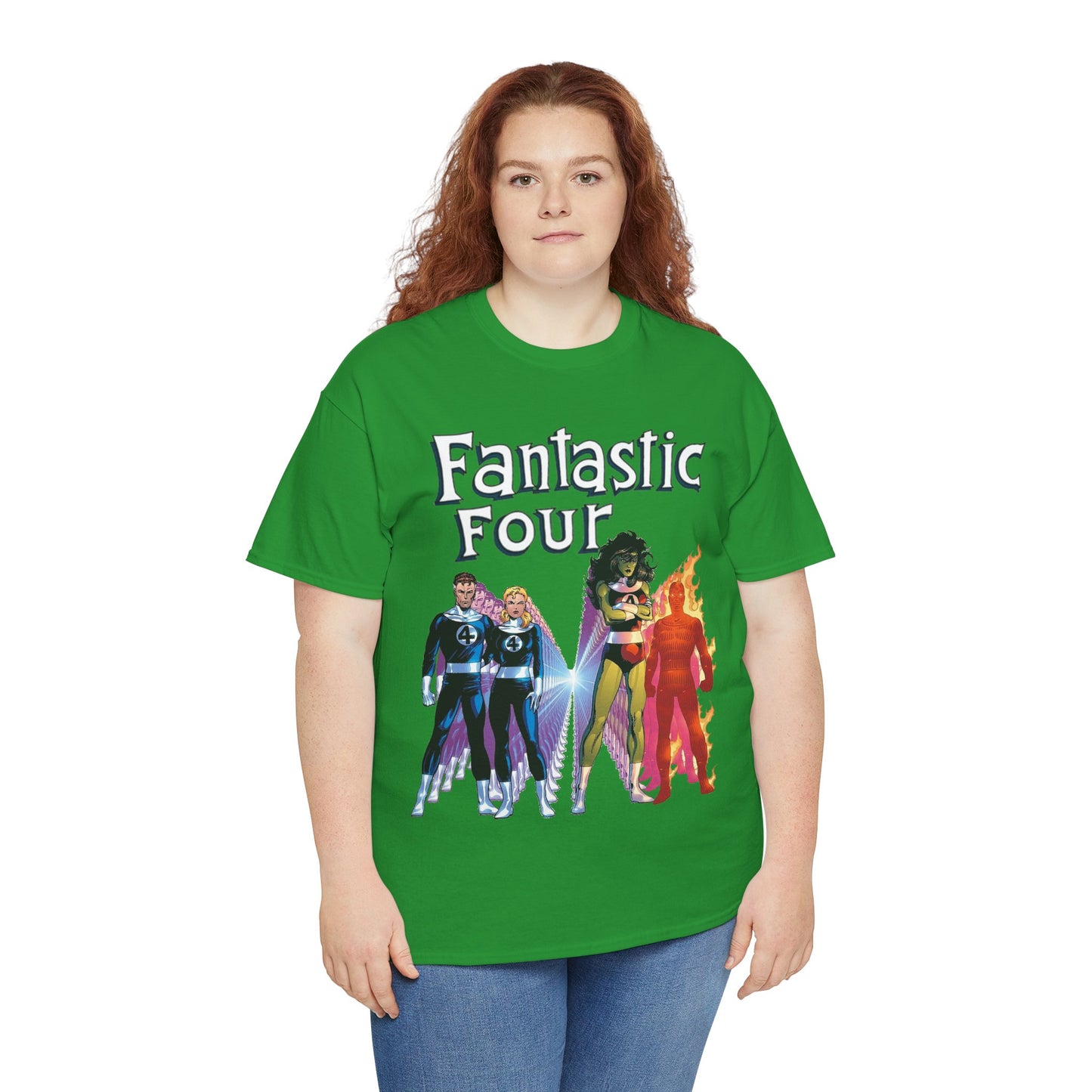 Fantastic Four T-Shirt - John Byrne Art - She-Hulk, Reed Richards, Human Torch, Invisible Woman - Marvel Comics