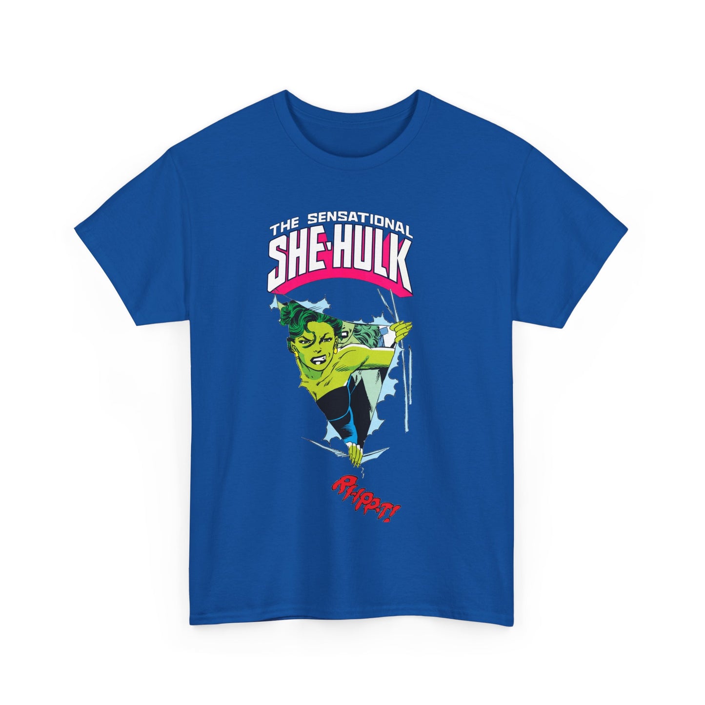 Sensational She-Hulk T-Shirt - John Byrne Art - Marvel Comics - Jennifer Walters - Ripping Through the Shirt - Fourth Wall