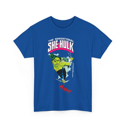 Sensational She-Hulk T-Shirt - John Byrne Art - Marvel Comics - Jennifer Walters - Ripping Through the Shirt - Fourth Wall