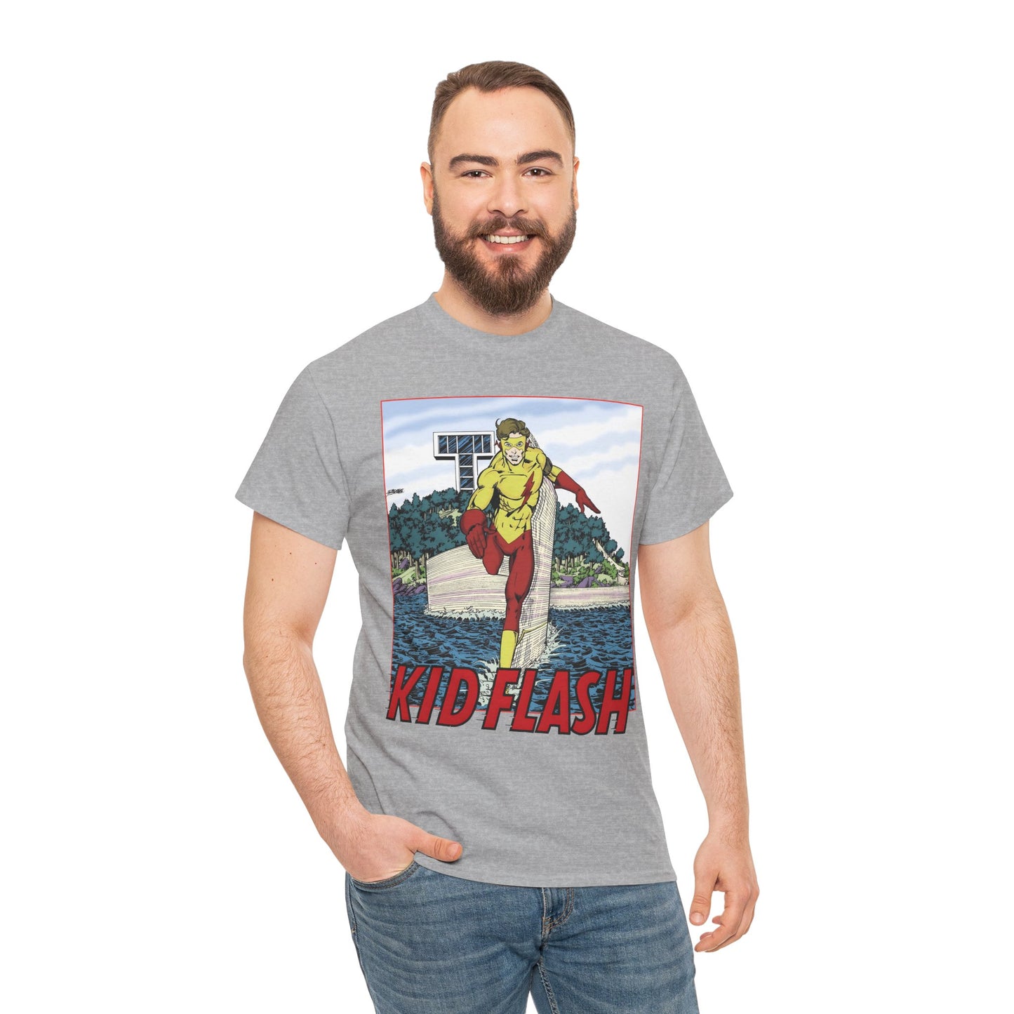 Kid Flash T-Shirt - George Perez Art - Wally West - New Teen Titans Member - Titans Tower - Future Flash - DC Comics