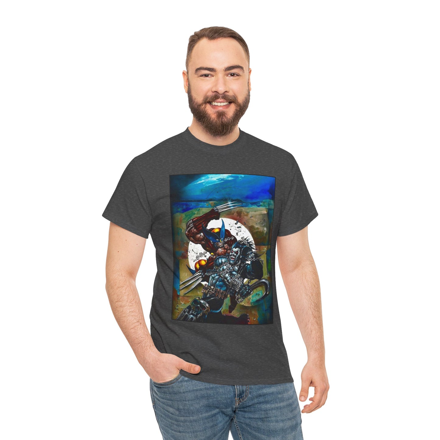 Lobo/Wolverine T-Shirt - Simon Bisley Art - DC/Marvel Comics