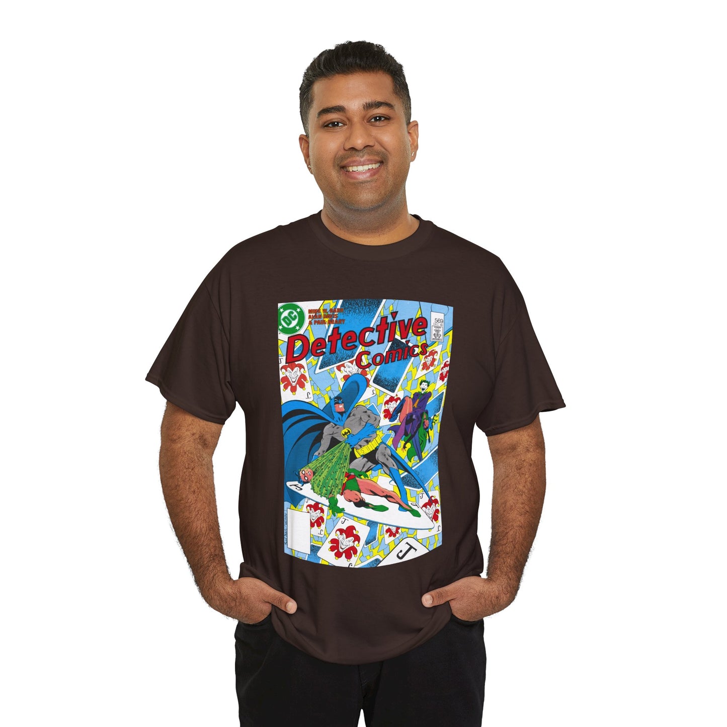 Detective Comics #569 T-Shirt - Alan Davis Art - Batman, Robin, Joker, Catwoman - DC Comics