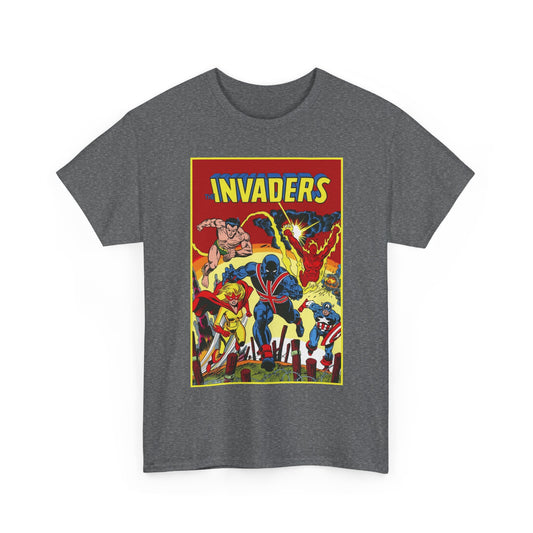 Invaders T-Shirt - Captain America, Human Torch, Namor, Spitfire - World War II Soldiers - Golden Age Heroes - Marvel Comics
