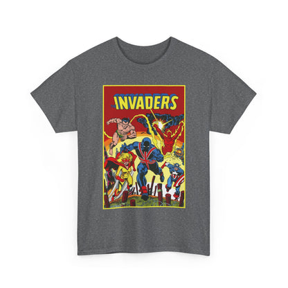Invaders T-Shirt - Captain America, Human Torch, Namor, Spitfire - World War II Soldiers - Golden Age Heroes - Marvel Comics