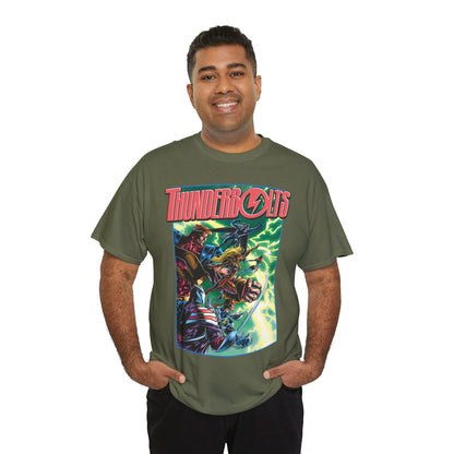 Thunderbolts T-Shirt - Amazing Mark Bagley Art - Citizen V, MACH-1, Atlas, Songbird, Fixer, Techno - Marvel Comics Characters - Avengers Connection
