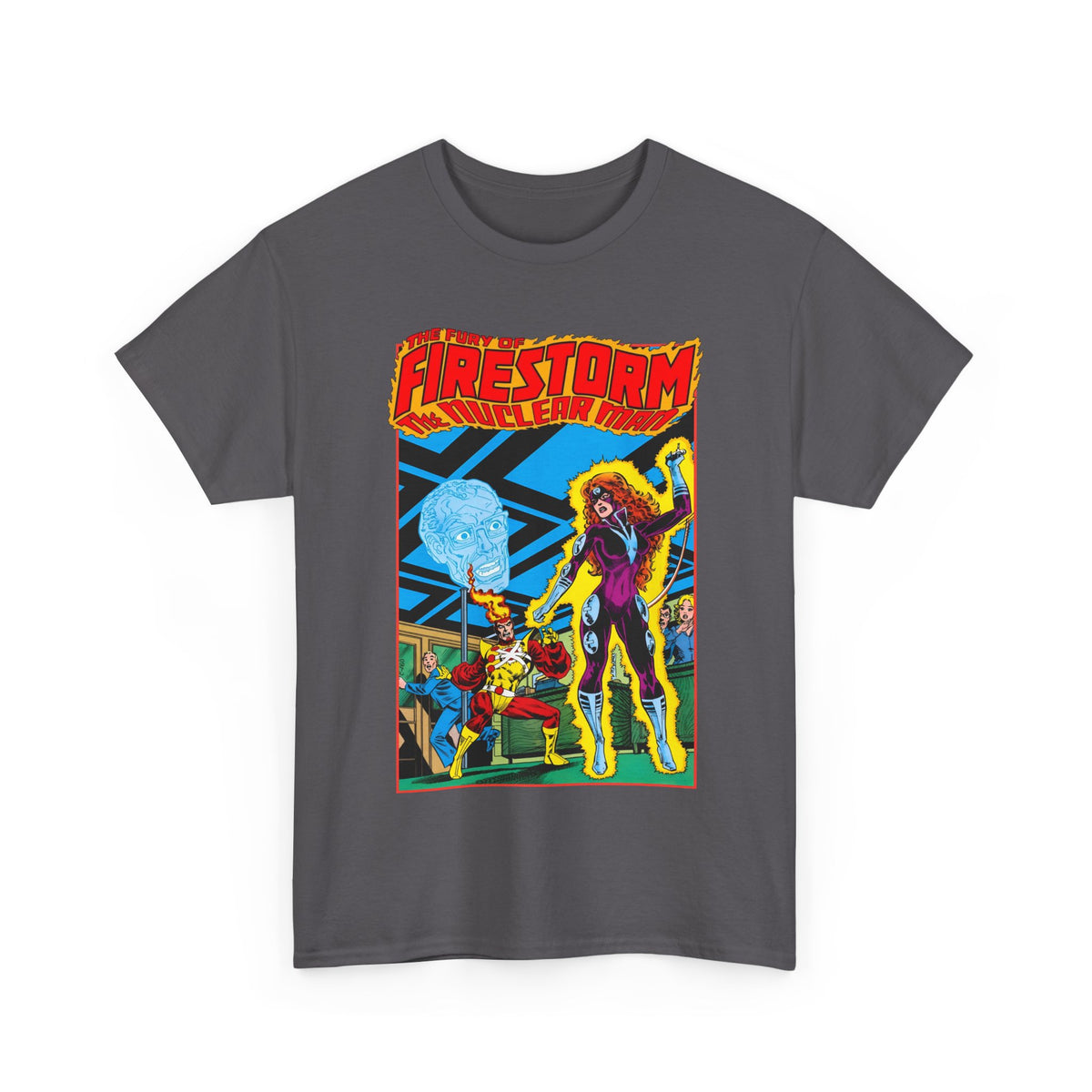 Fury of Firestorm T-Shirt - Pat Broderick Art - Vs Plastique - #7 Cover Art - DC Comics