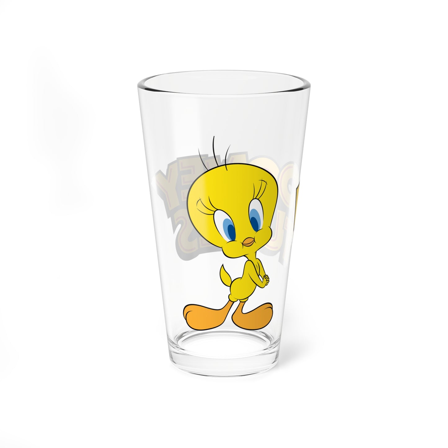 Tweety Bird Pint Glass, 16oz - Looney Tunes - Merrie Melodies - Beloved Cartoon Icon