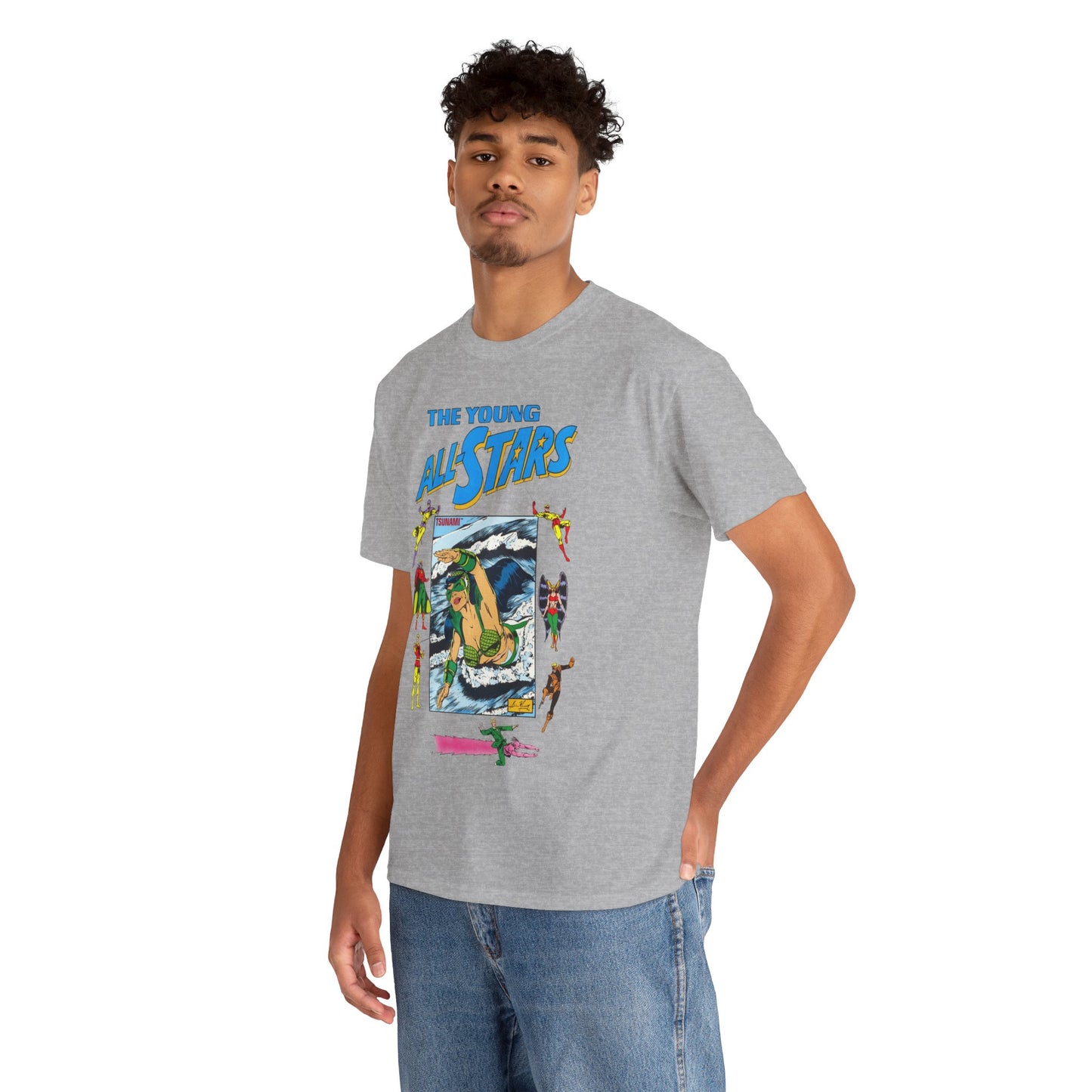 Young All-Stars T-Shirt - Brian Murray Art - Tsunami, Johnny Thunder, Sandman, Green Lantern - DC Comics