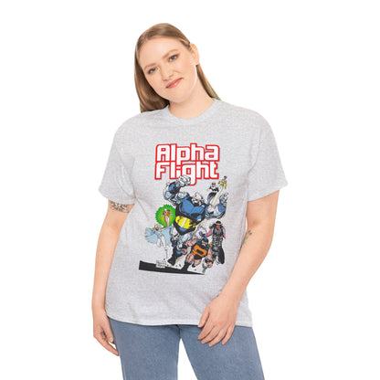 Alpha Flight T-Shirt - Mike Mignola Art - Shaman, Snowbird, Northstar, Aurora, Box, Vindicator, Puck - Canada's Super-Team - Marvel Comics