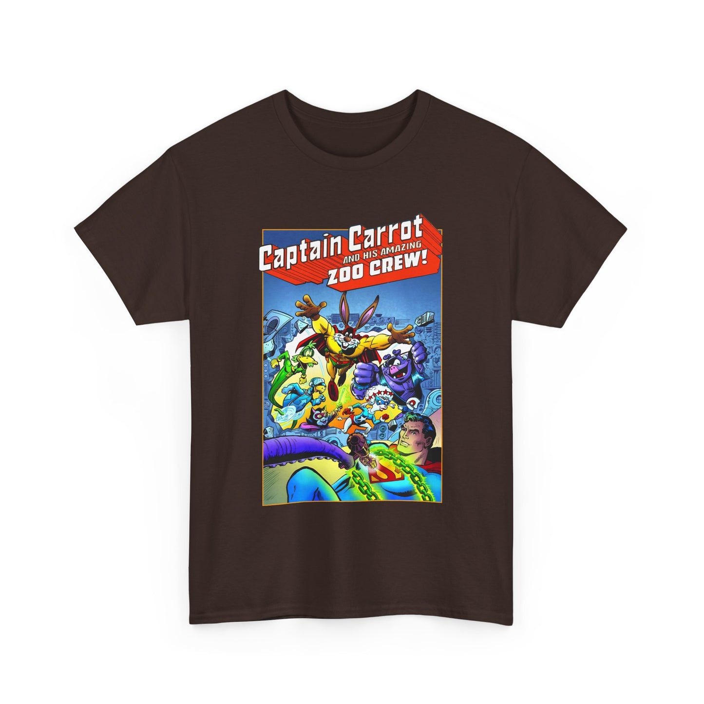 Captain Carrot & Zoo Crew T-Shirt - DC Comics Bronze Age Funny Animals, Superman Guest Star - 1980s