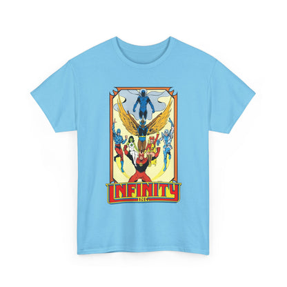 Infinity Inc Shirt - Todd McFarlane Art - Jade, Obsidian, Fury, Northwind, Nuklon, Silver Scarab, Star-Spangled Kid - JSA Successors - DC Comics