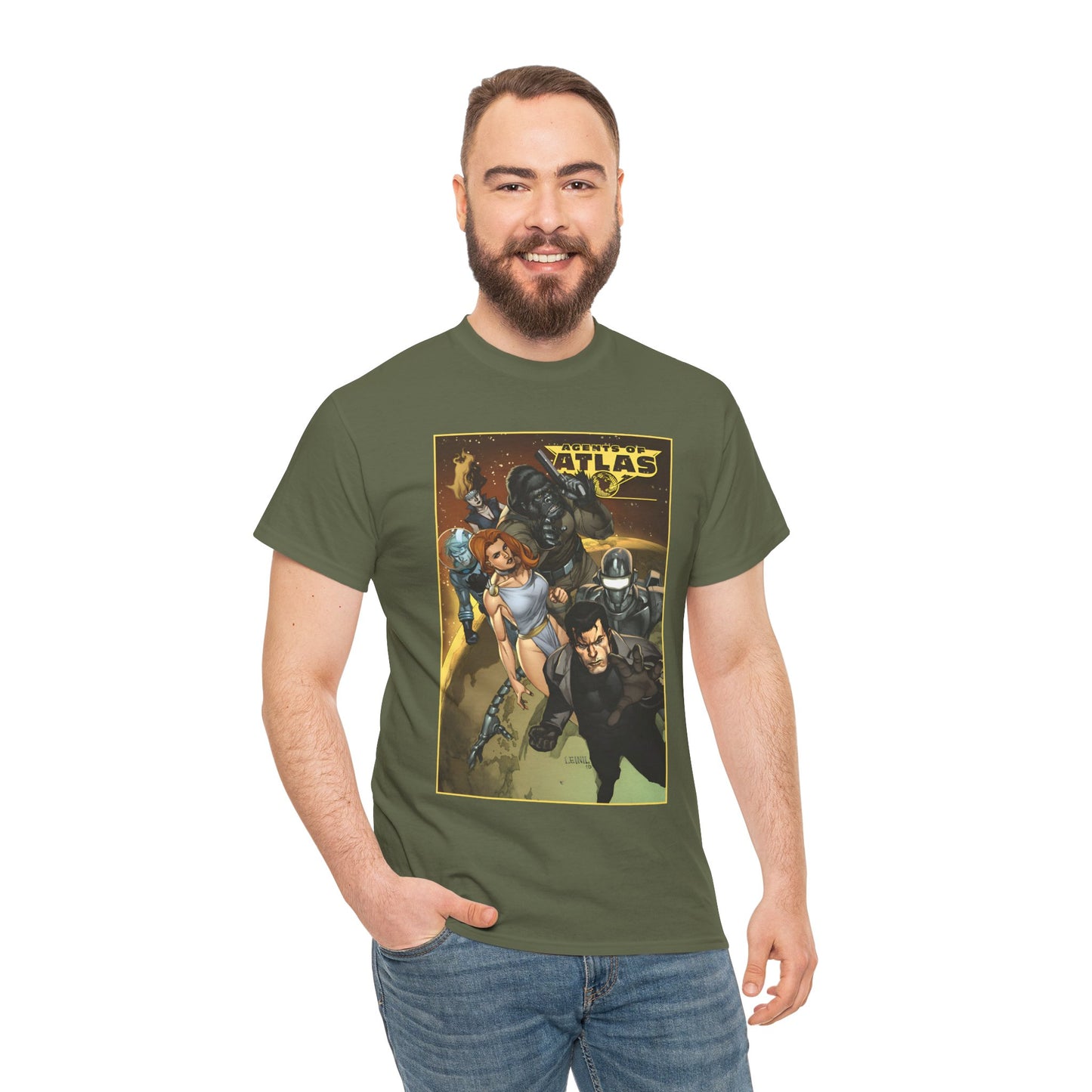 Agents of Atlas T-Shirt - FBI Agent Jimmy Woo, Marvel Boy, Venus, the Human Robot and Gorilla Man - Marvel Comics