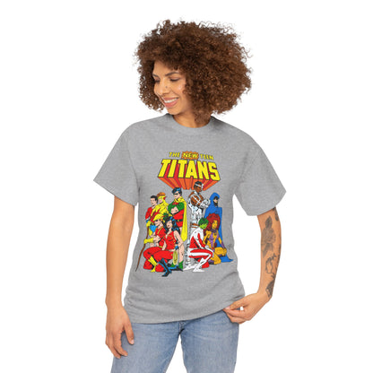 New Teen Titans T-Shirt - George Perez Art - Robin, Wonder Girl, Starfire, Raven, Cyborg, Speedy, Aqualad - DC Comics