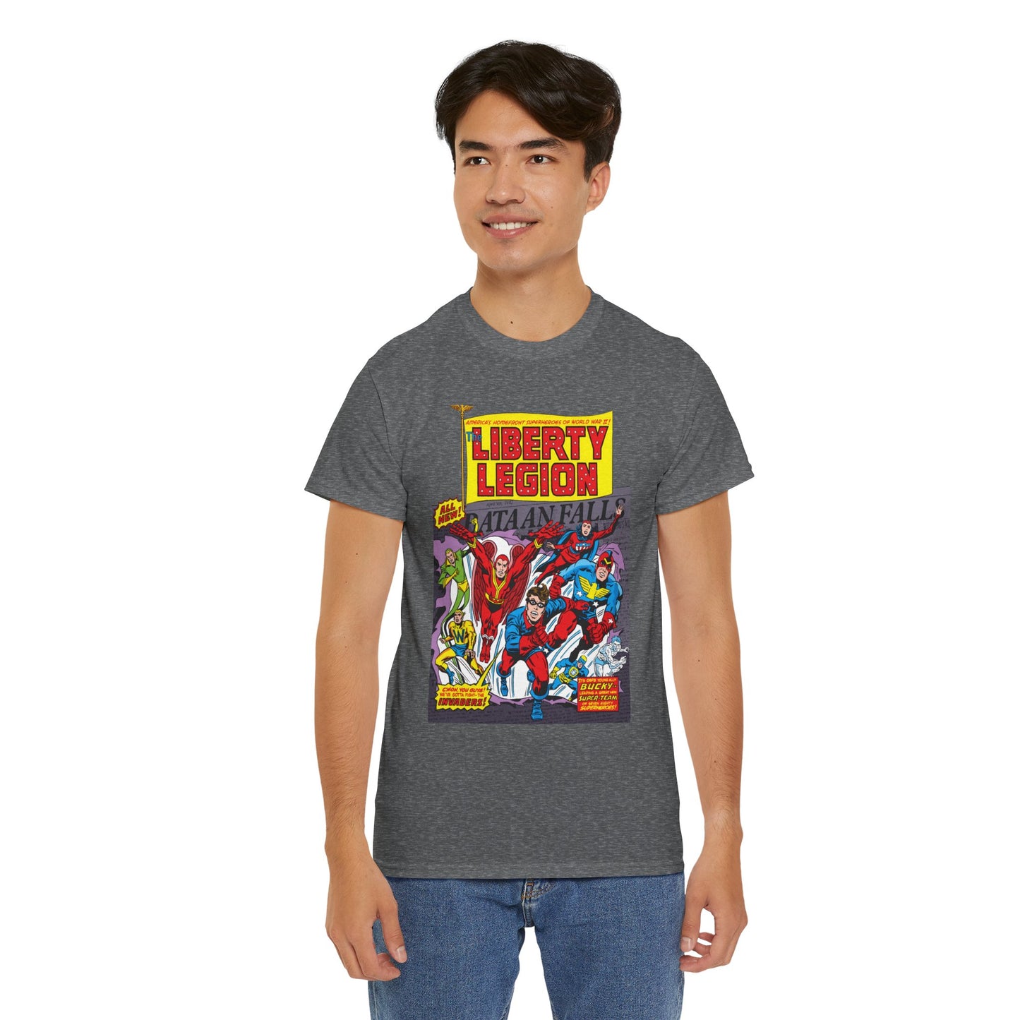 Liberty Legion T-Shirt - Marvel Premiere #29 - Bucky, Miss America, Whizzer, Patriot, Red Raven - Marvel Comics