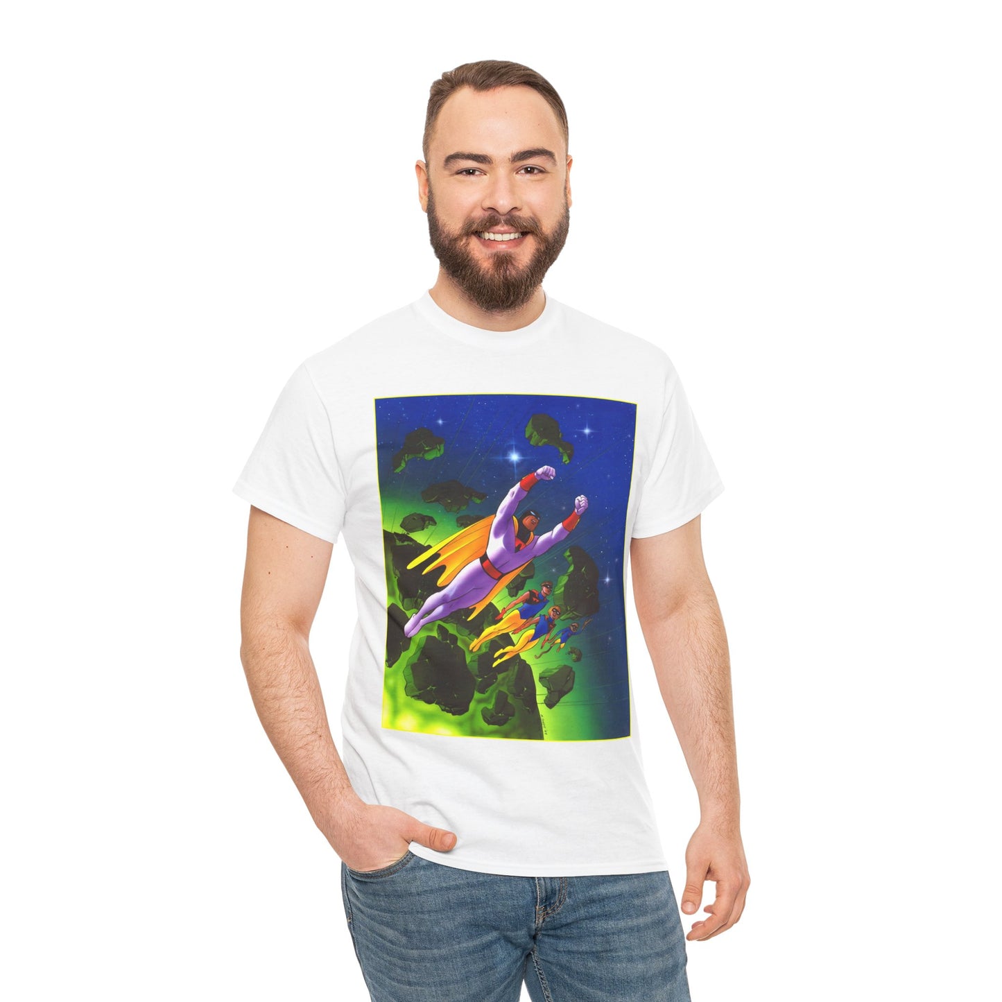 Space Ghost T-Shirt - Steve Rude Art - Jan, Jace, Blip - Gorgeous Art of 1960s Cartoon Icon