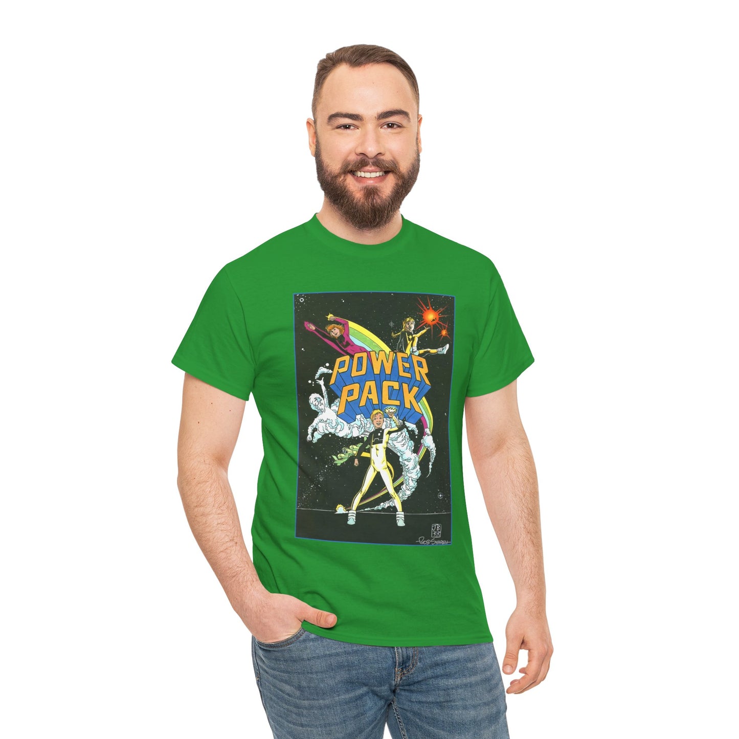 Power Pack T-Shirt - June Brigman, Roy Richardson, Bob Share Art - Ad Recreation - Marvel Comics
