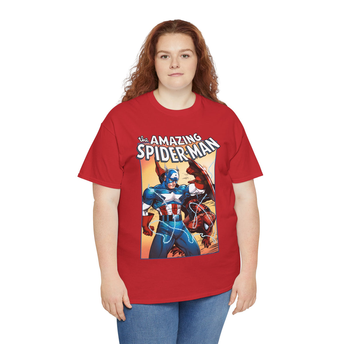 Amazing Spider-Man & Captain America T-Shirt - Todd McFarlane Art - Marvel Comics
