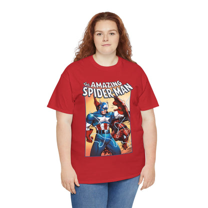 Amazing Spider-Man & Captain America T-Shirt - Todd McFarlane Art - Marvel Comics