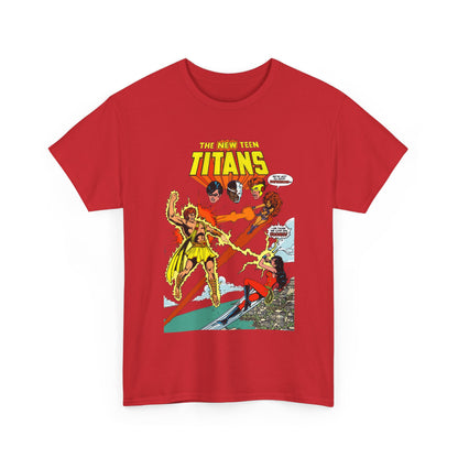 New Teen Titans T-Shirt - George Perez Art - Wonder Girl & Starfire Vs Hyperion - DC Comics