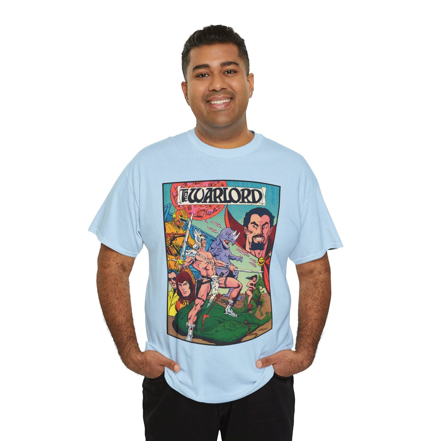 Warlord T-Shirt - Dan Jurgens Art - Travis Morgan, Skartaris, Deimos - Sword & Sorcery - DC Comics