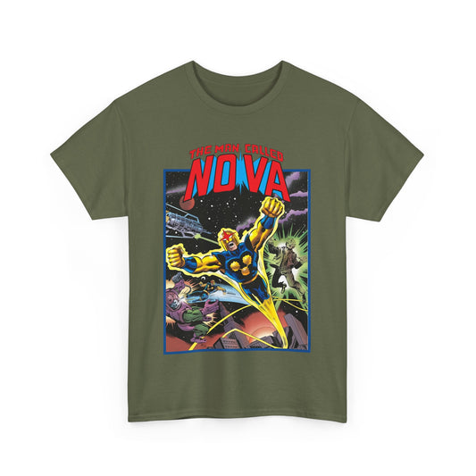The Man Called Nova T-Shirt - Marvel Comics - Richard Rider - 1970s Comic Series Art - Cosmic Superhero