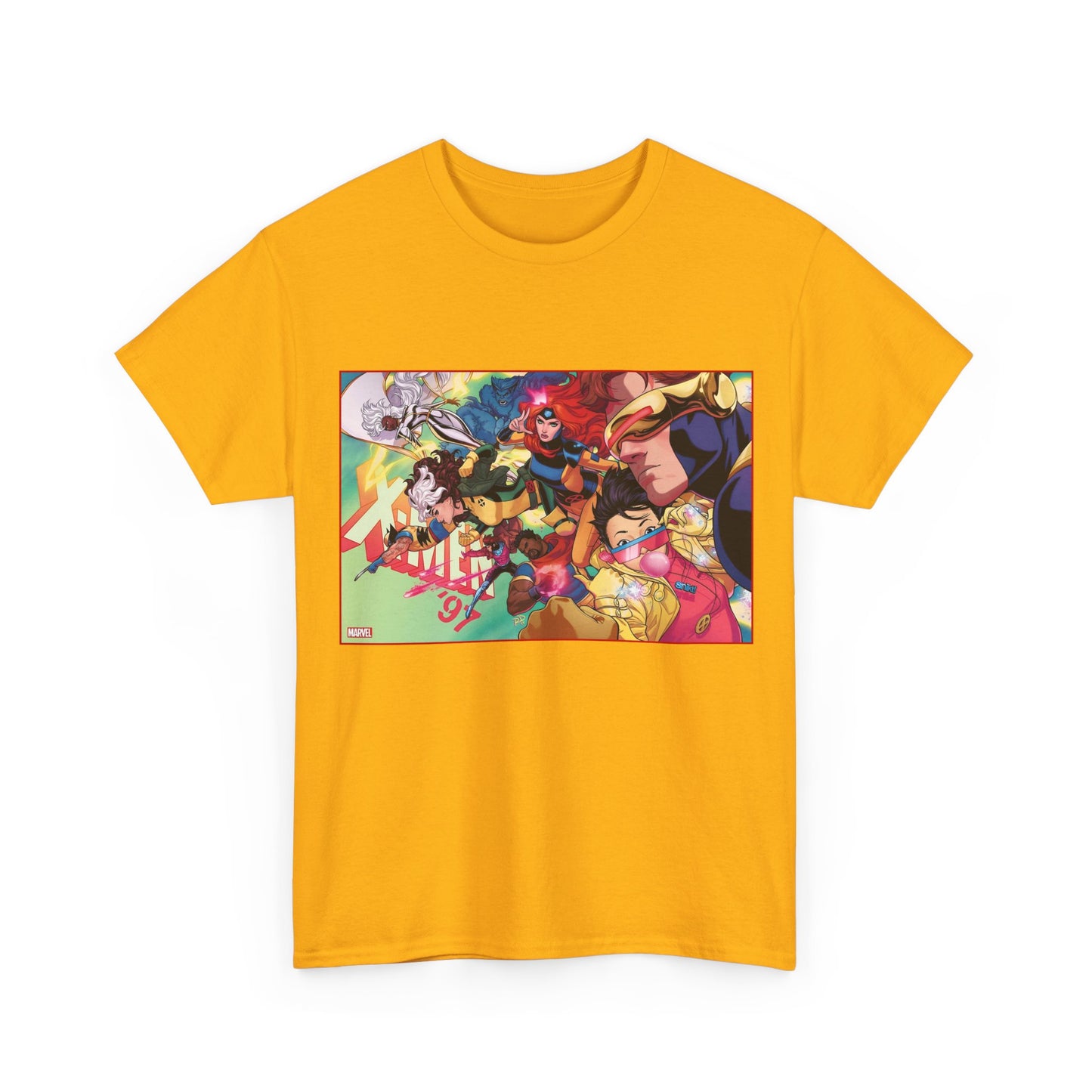 X-Men '97 T-Shirt - Russell Dauterman Art - Cyclops, Jean Grey, Rogue, Storm, Jubilee, Beast, Gambit, Bishop, Wolverine - Marvel Comics