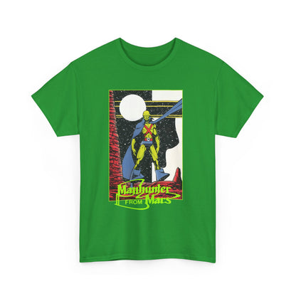 Martian Manhunter T-Shirt - George Perez Art - 1980s Justice League of America (JLA) Postcard Art - DC Comics
