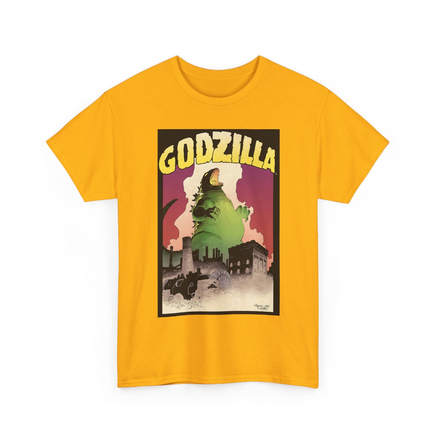 Godzilla T-Shirt - Mike Mignola Art - 1987 Portfolio Artwork - Dark Horse Comics